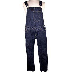 Levi’s Women’s Bib Overalls Small Dark Wash Denim Straight Leg 28239